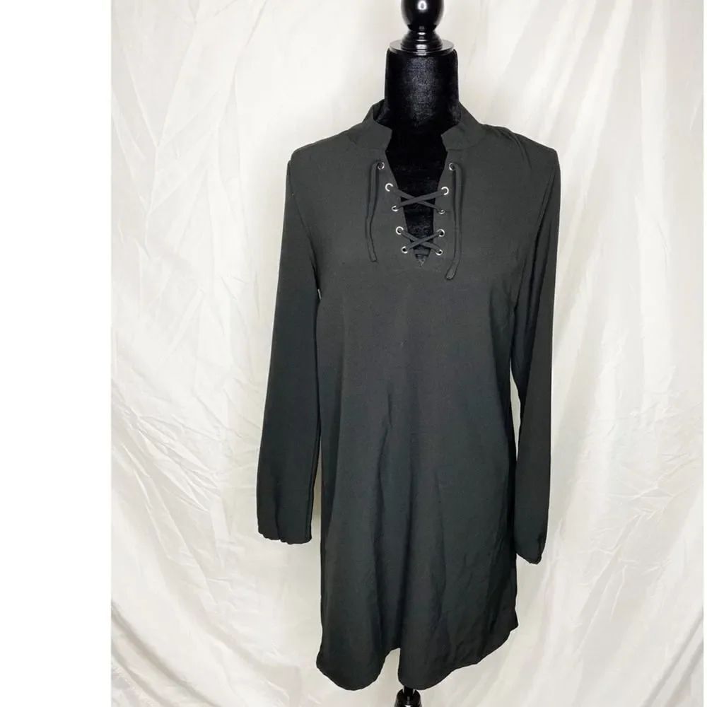 Christian Siriano Black Shirt Dress Sz S
